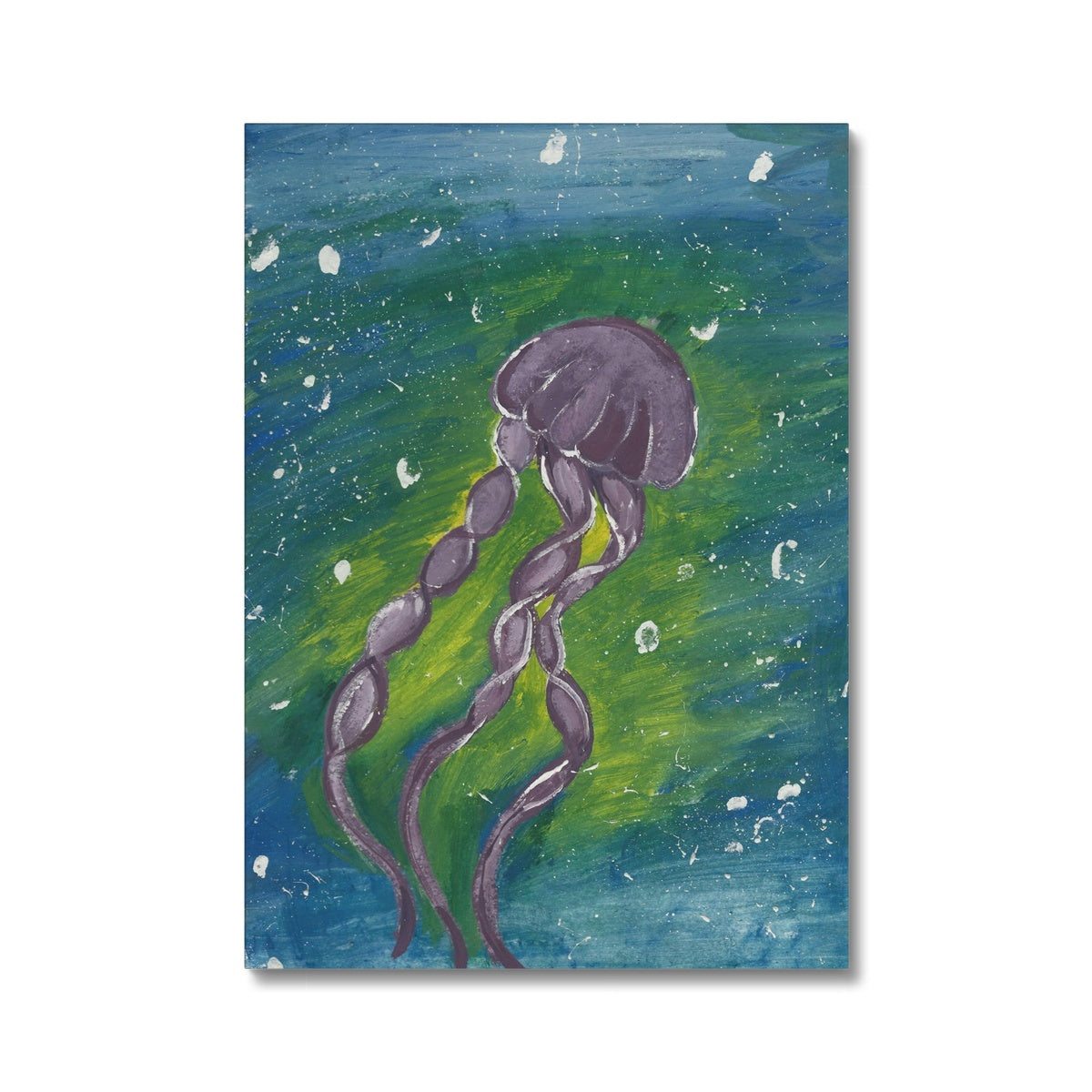 Purple Jelly Fish Oil Painting Canvas