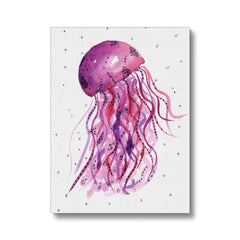 Enchanting Jelly Fish Watercolor Painting Canvas