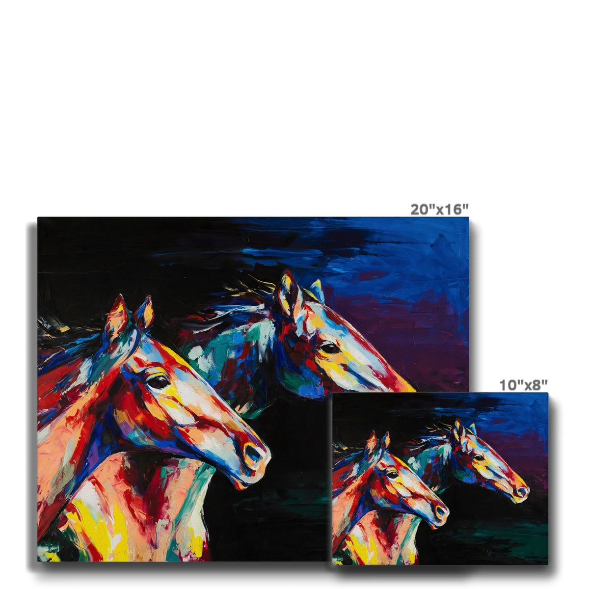 Kaleidoscopic Horses Canvas