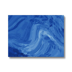 Blue Abstract Art Strokes Canvas