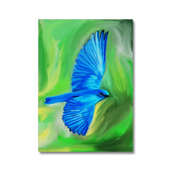 Pretty Blue Hummingbird Canvas