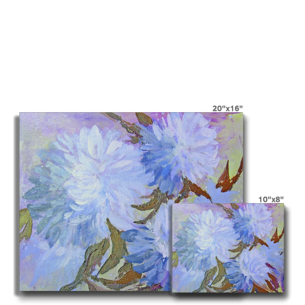 Fascinating Blue Flowers Canvas