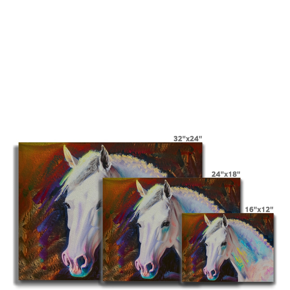 Flamboyant Horse Portrait Canvas