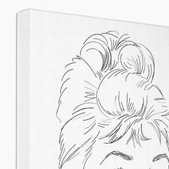 White Audrey Hepburn Sketch Canvas