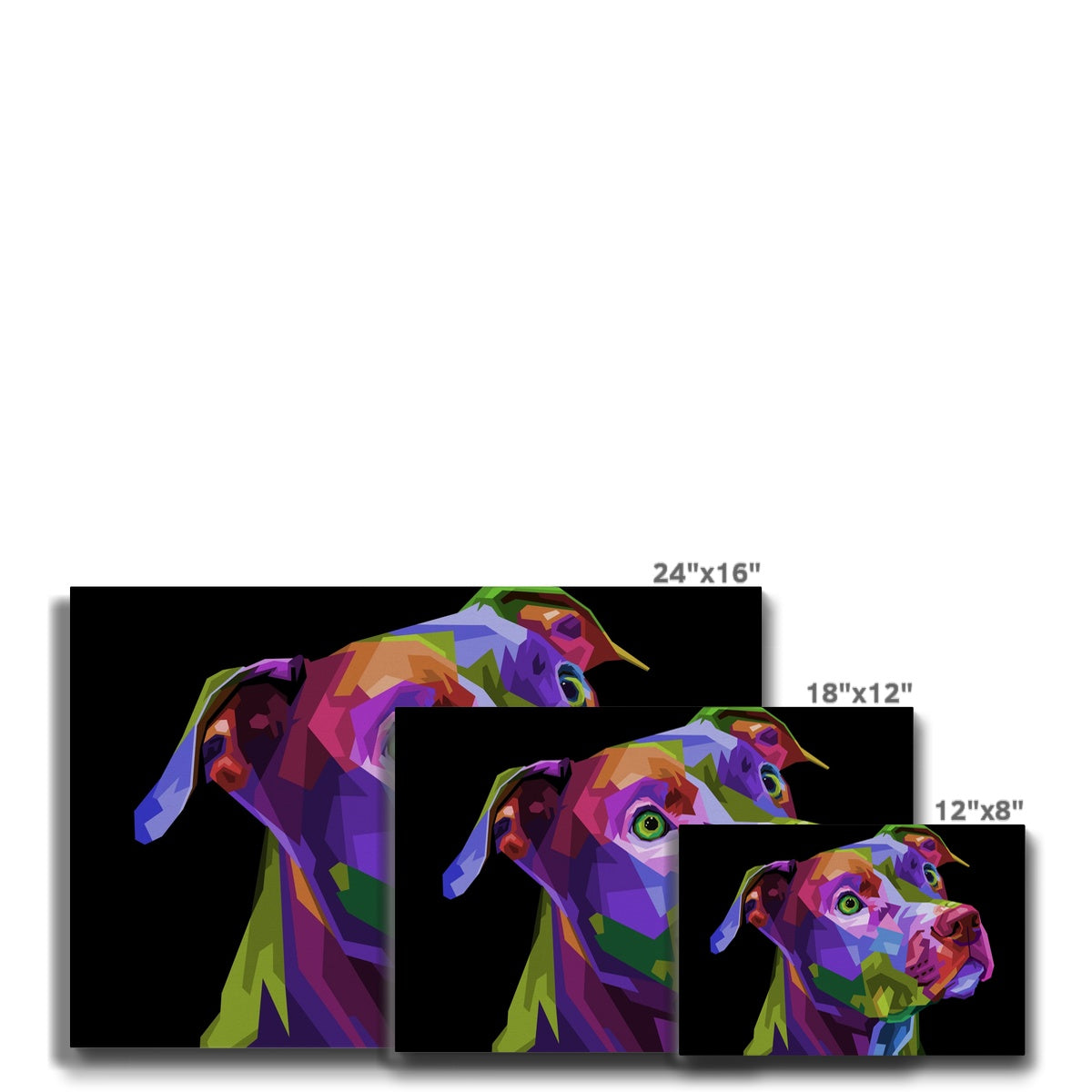 Multicolor Dog Portrait Canvas