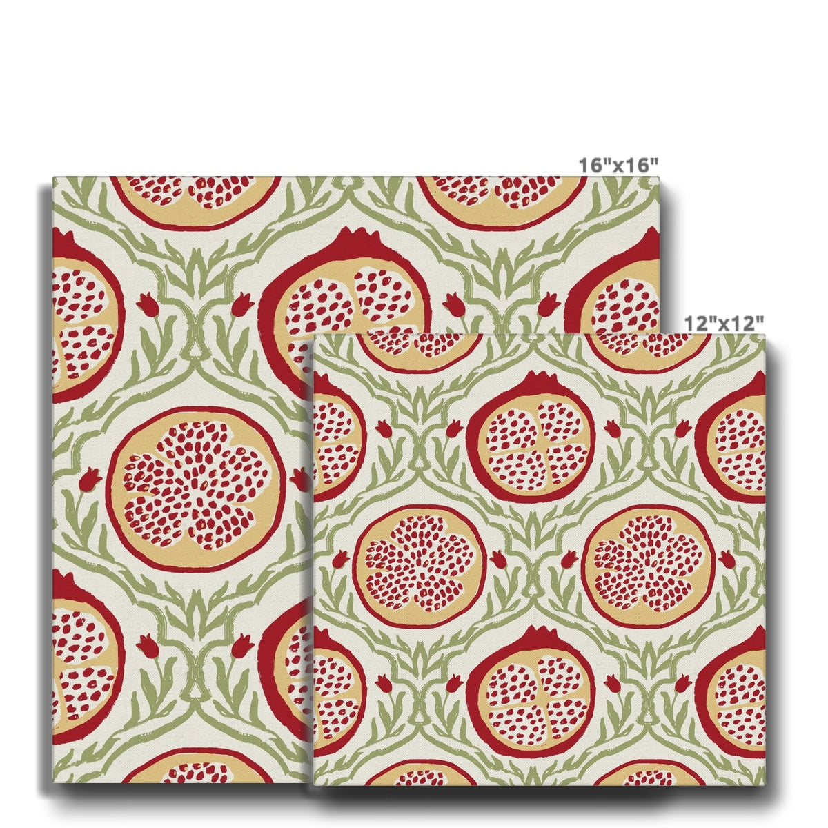 Delightful Pomegranates Seamless Print Canvas