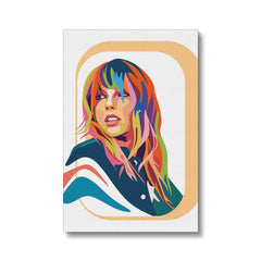 Taylor Swift Multicolour Illustration Canvas