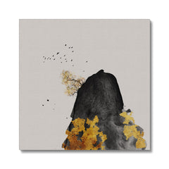 Grey Mountain & Chinoiserie Wall Art Canvas