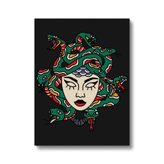 Blank Eye Medusa Illustration Canvas