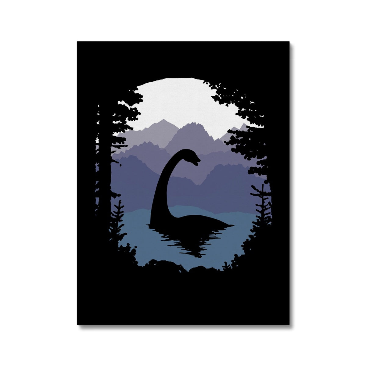 Shadow Of A Loch Ness Monster, Illustration Canvas