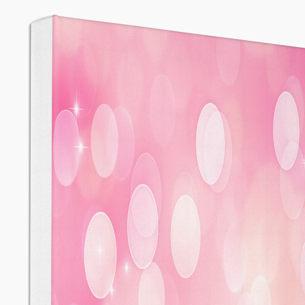 Pink Bubbles Abstract Art Canvas