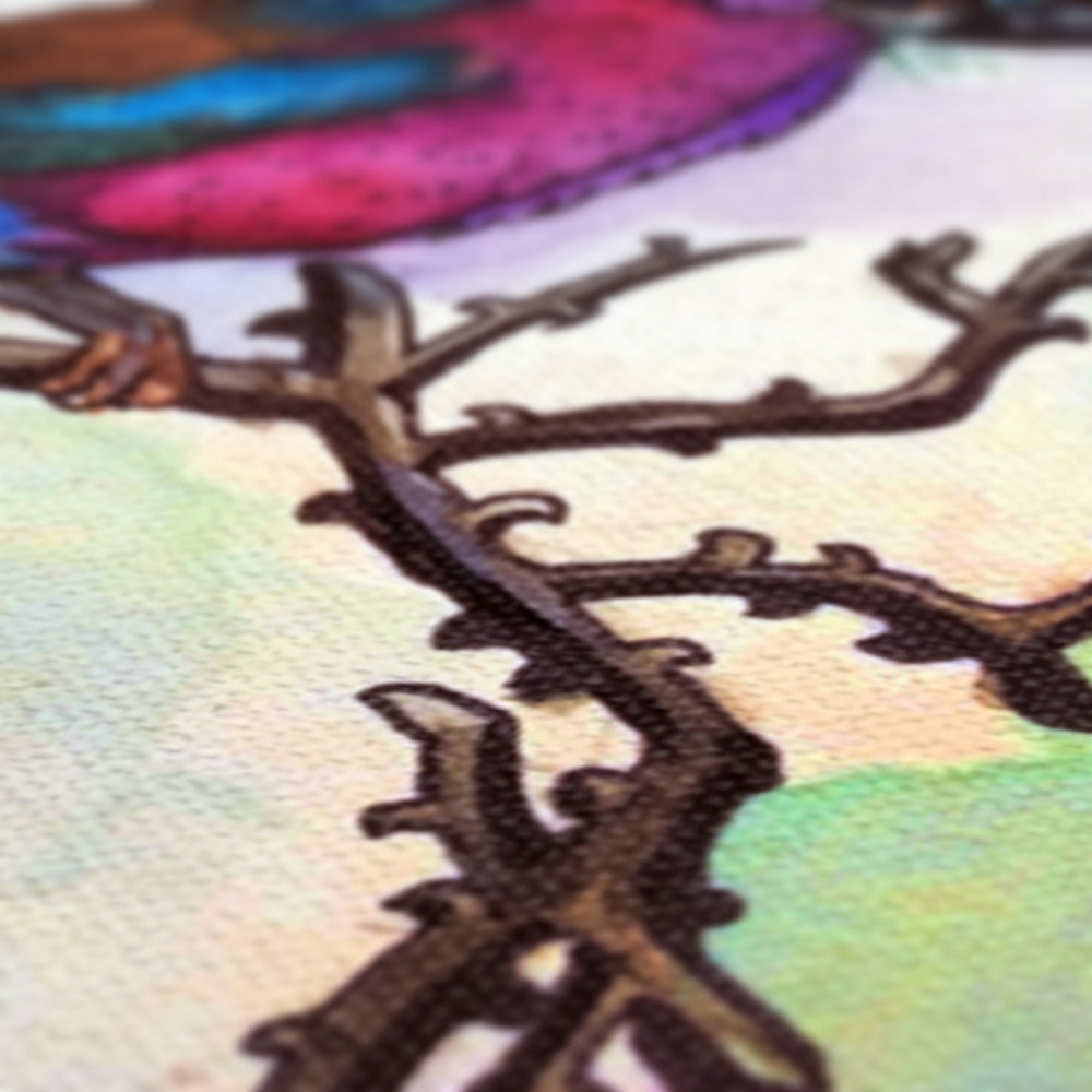 Multicolor Sparrow Canvas
