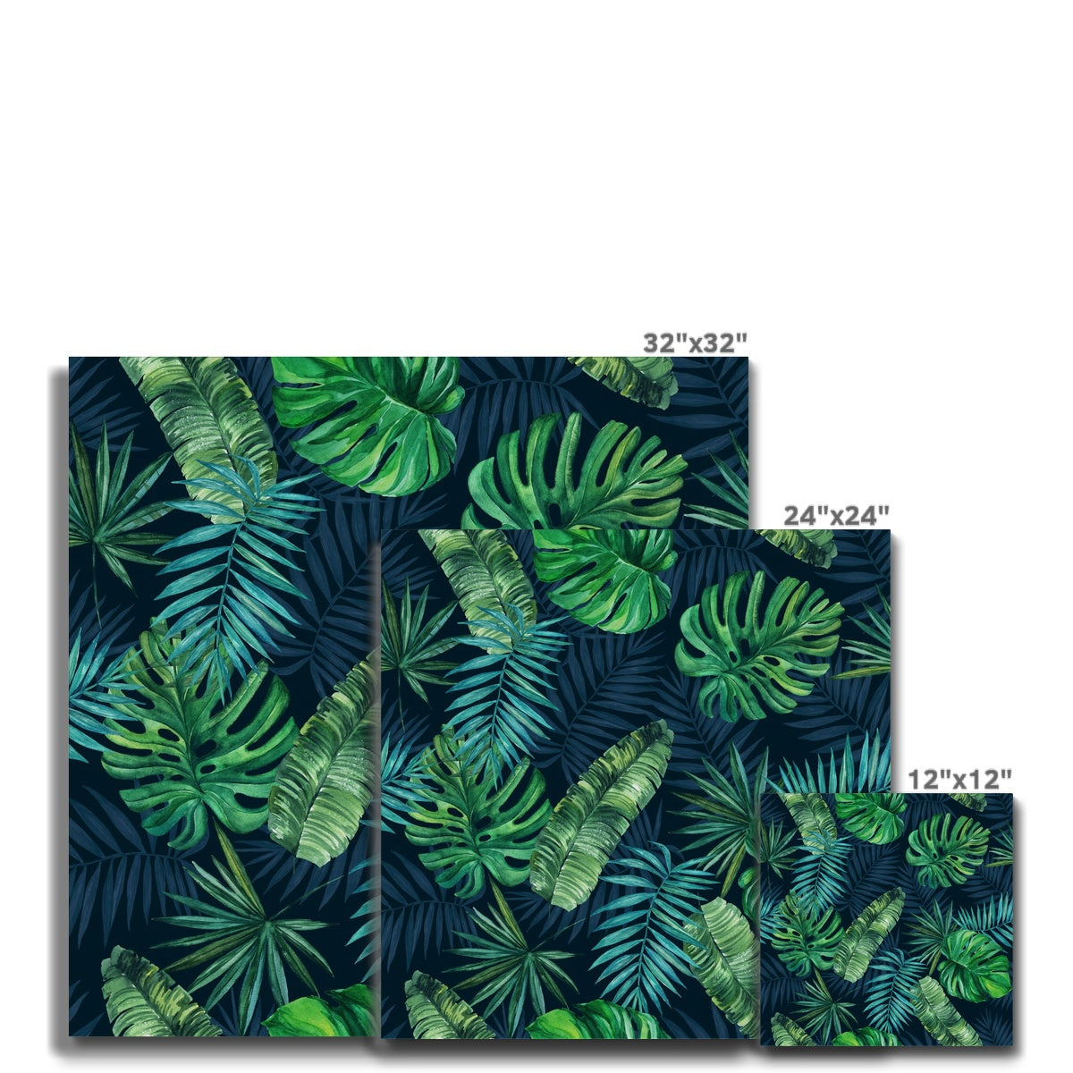 Green Leaves Painting Canvas