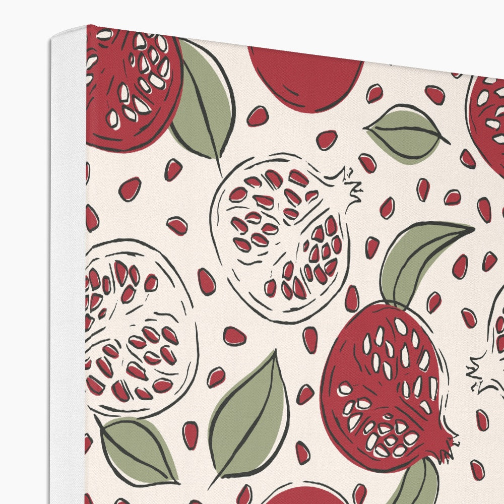 Adorable Pomegranates Seamless Print Canvas