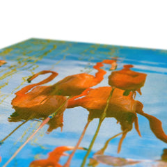 Flamingos On Beachside Canvas