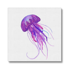 Jelly Fish Watercolor Painting Canvas