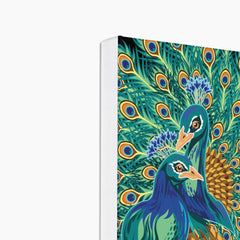 Adorable Peacock Couple Canvas