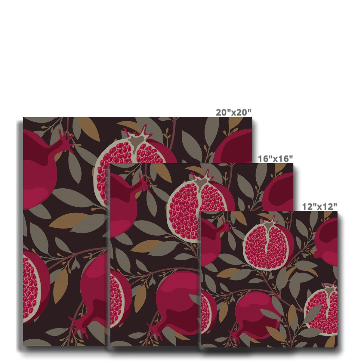 Pomegranates Seamless Print Canvas