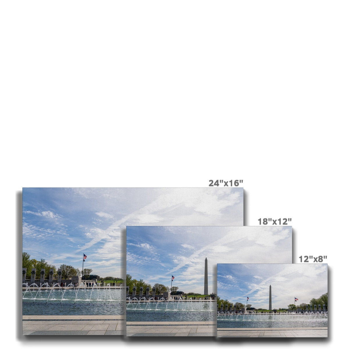 Impressive Washington Monument Fountain Canvas