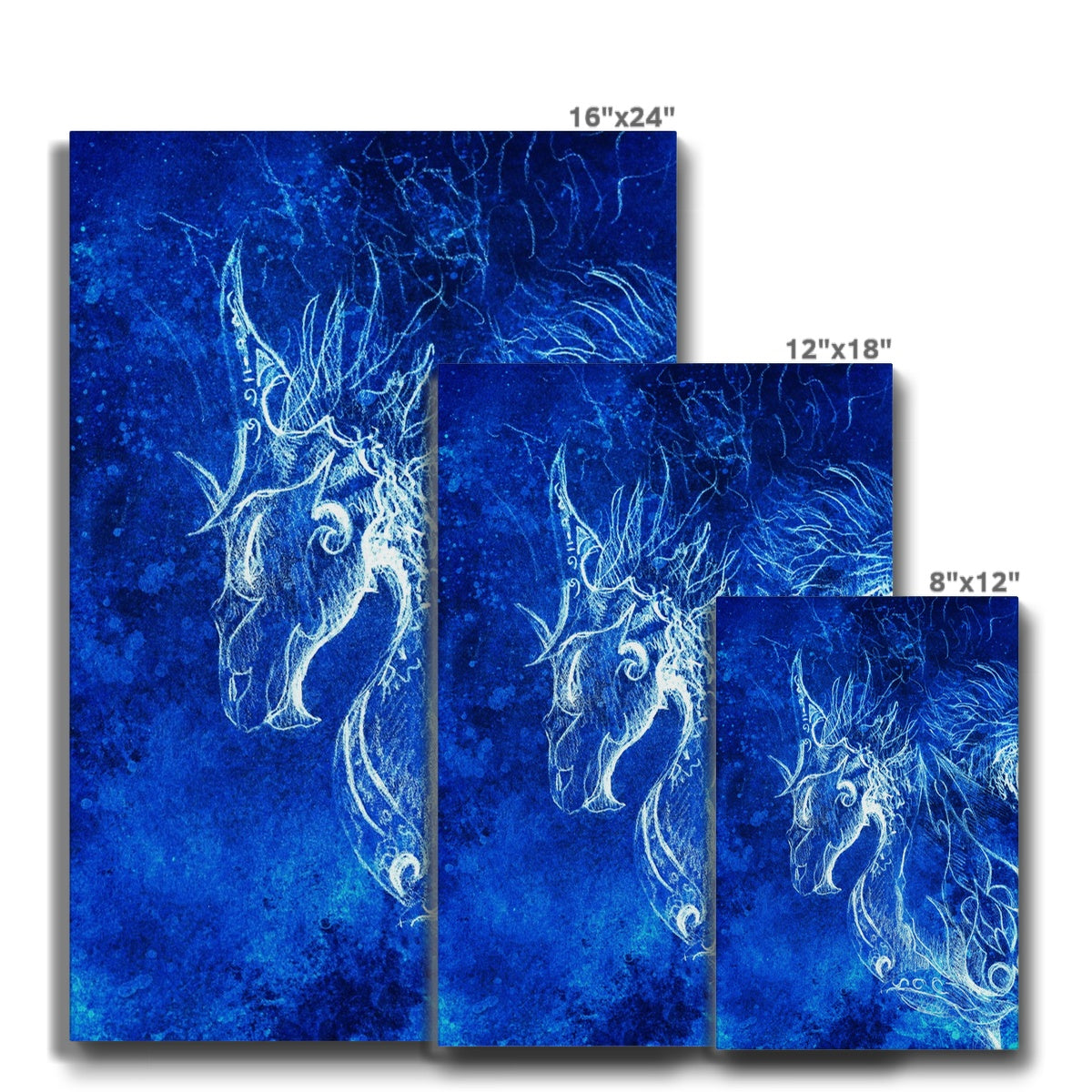 Blue Dragon Wall Art Canvas