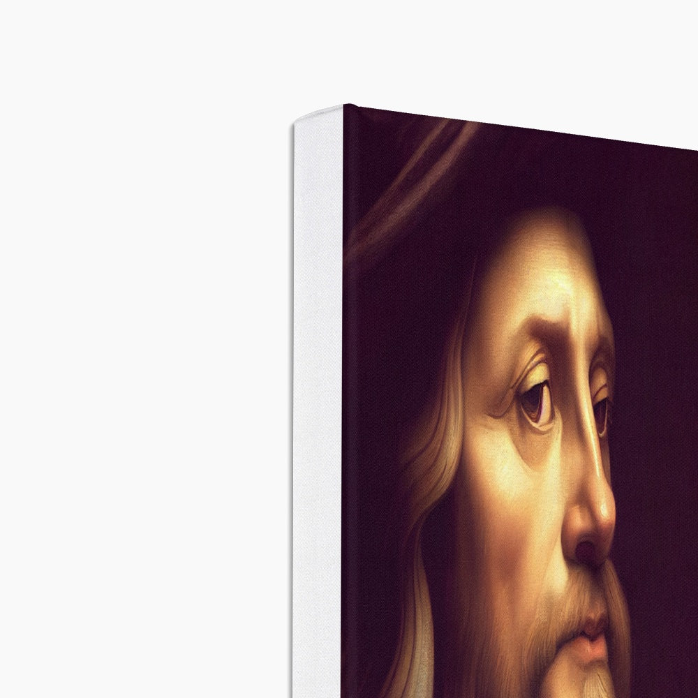 Leonardo Da Vinci Brown Portrait Canvas