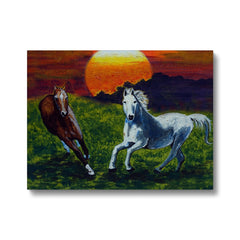 Horses & Sunset Canvas