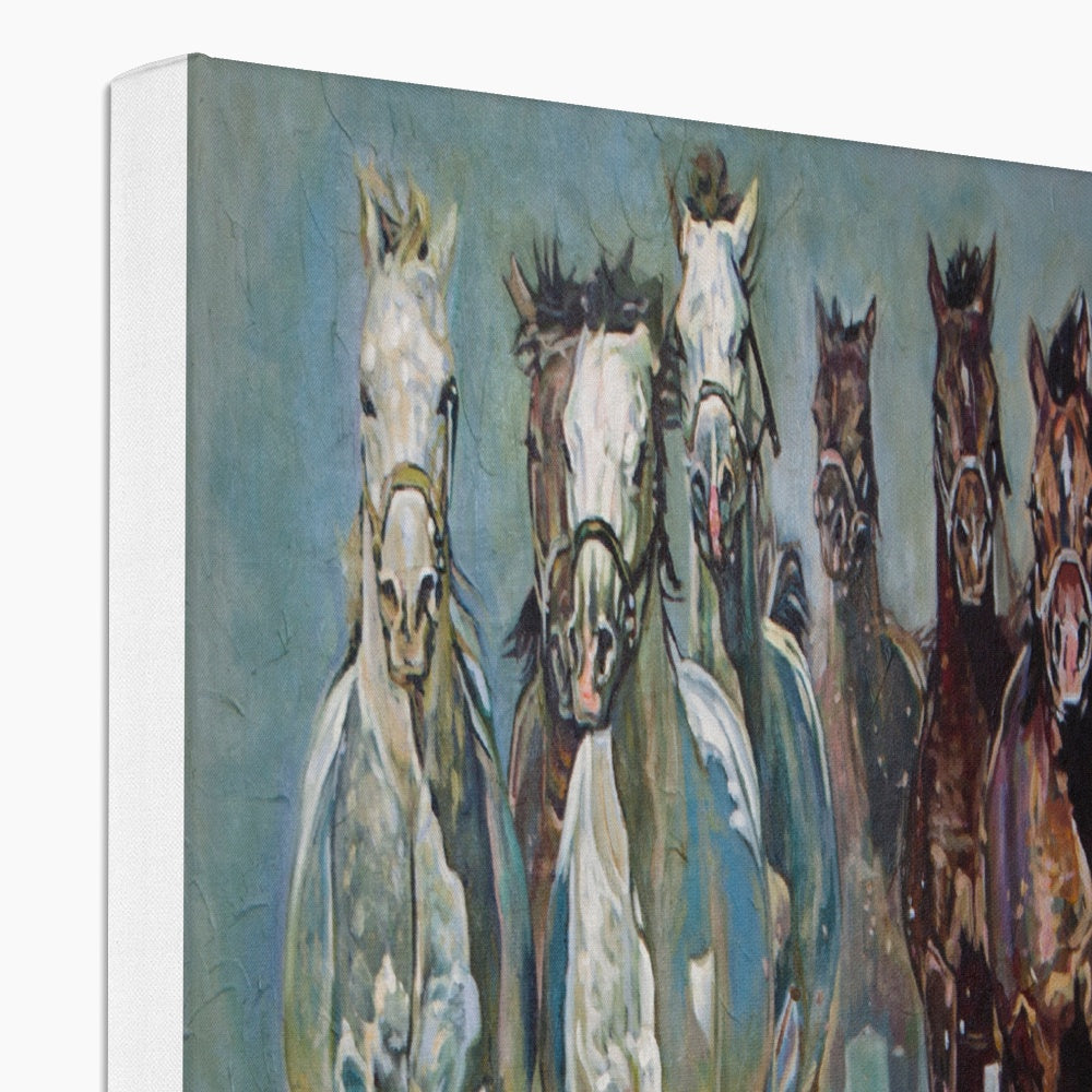 Horse Herd Painting Canvas