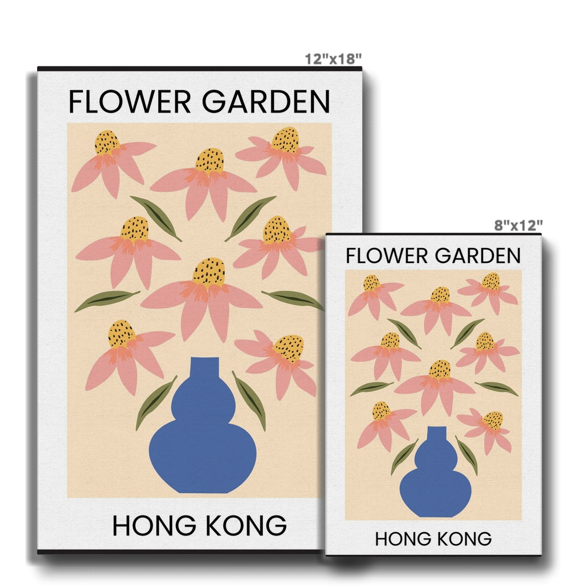 Pink Flower Market Poster Canvas