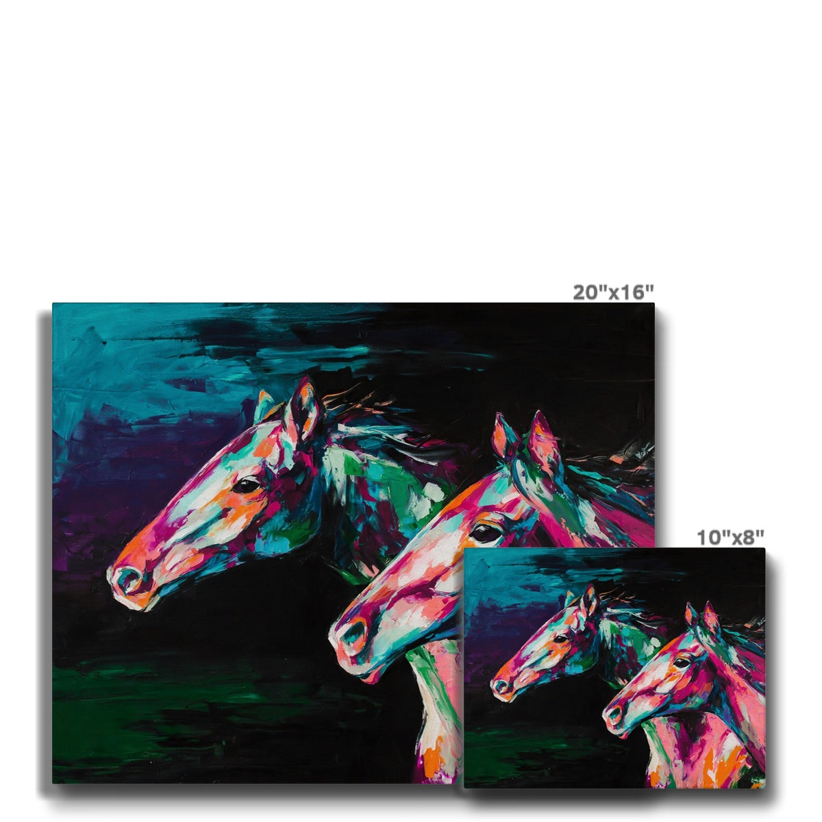 Abstract Horses Art Canvas