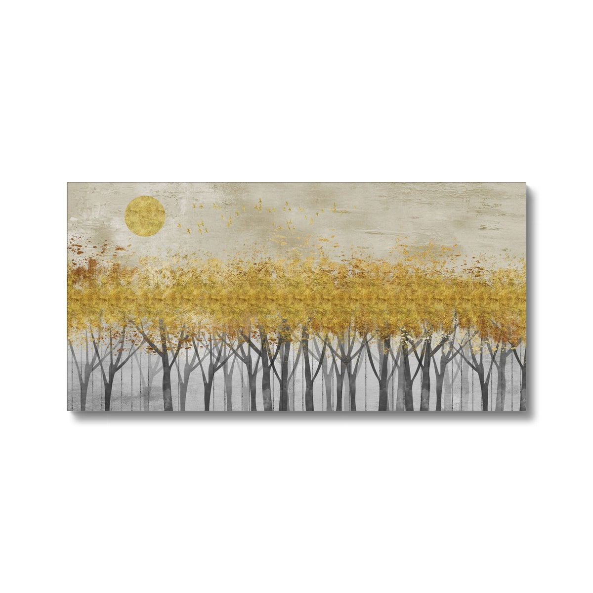 Yellow Forest Wall Art Canvas