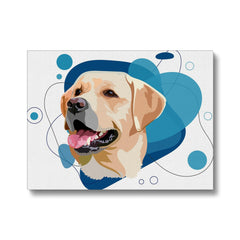 Impressive Smiling Golden Retriever Illustration Canvas