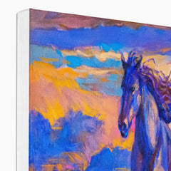 Purple Horse Abstract Art Canvas