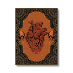 Red Heart & Skull Canvas