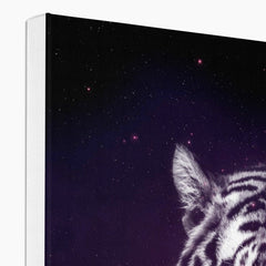 Black Galaxy Tiger Wall Art Canvas