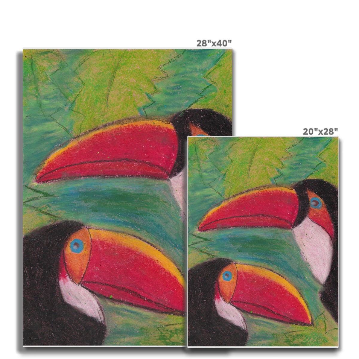 Elegant Toucans Oil Painting Canvas