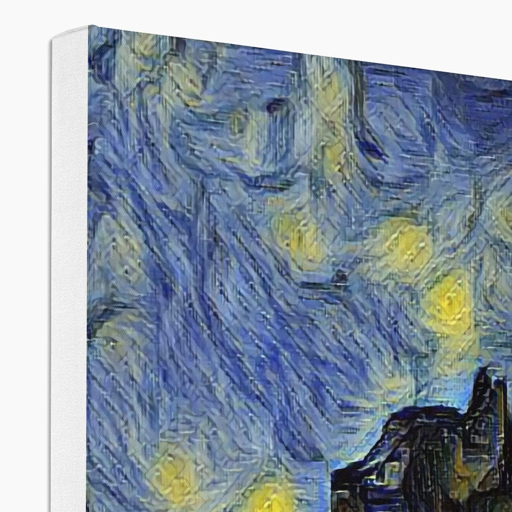 Cat & Vincent's Starry Night Canvas