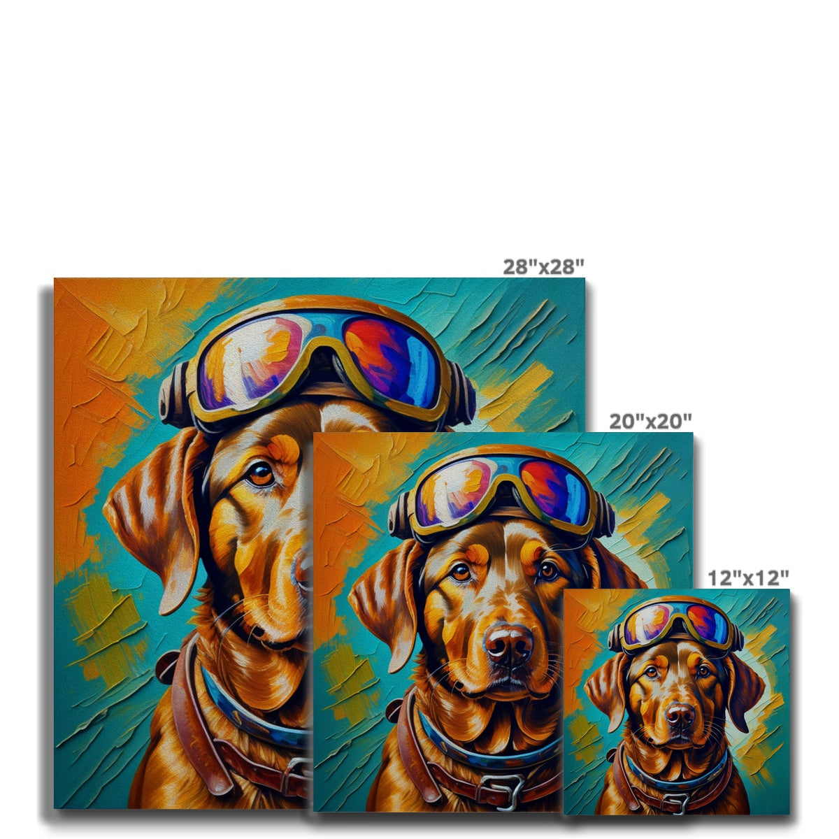 Dog With Diving Glasses Canvas