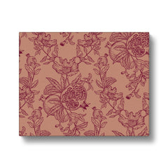 Dainty Pomegranates Sketch Art Canvas