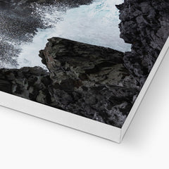 Raging Waves At  Brimketill Lava Rock Pool Canvas