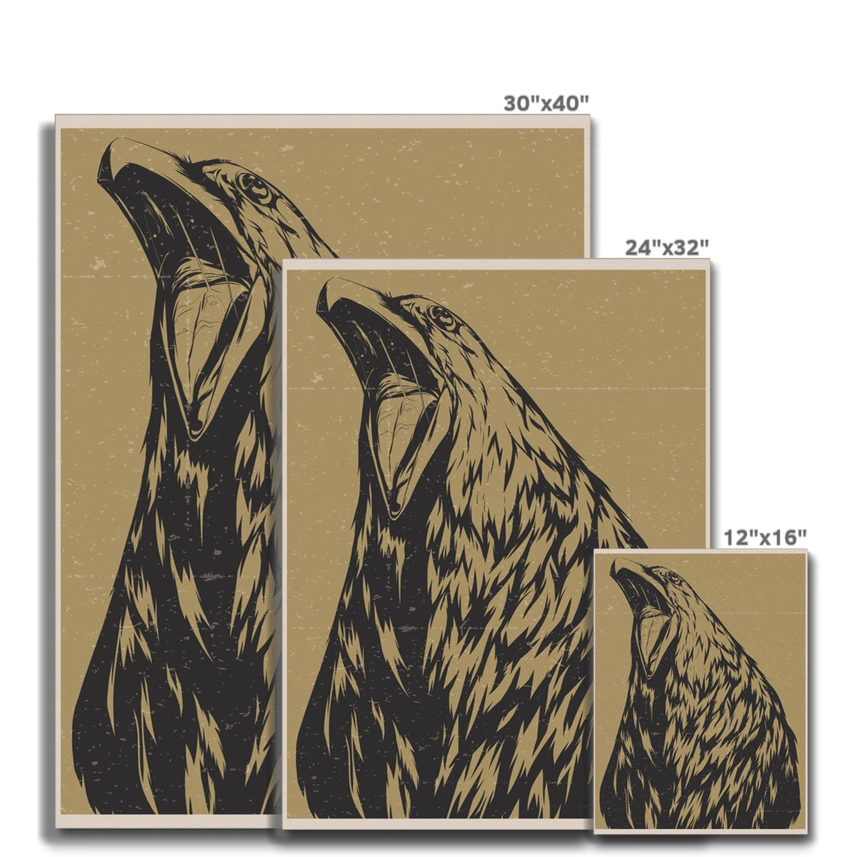 Black & Brown Eagle Art Canvas