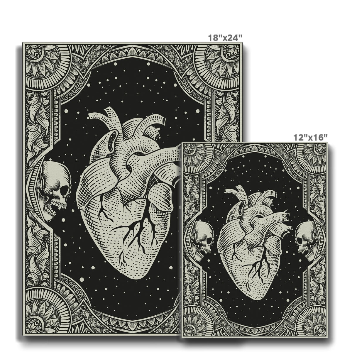 Heart & Skull Canvas