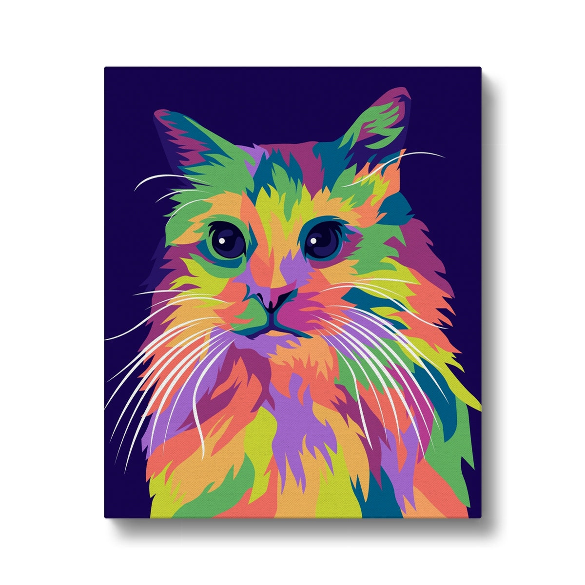 Colorful Persian Cat Painting Canvas