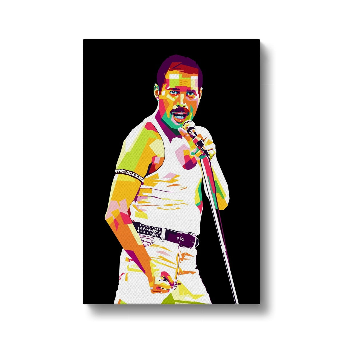 Freddie Mercury Black Poster Canvas