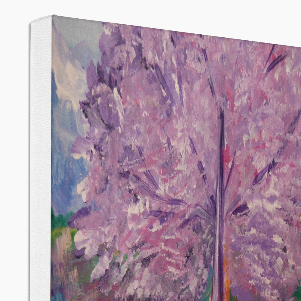 Majestic Sakura Tree Painting Canvas