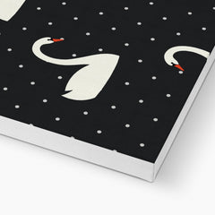 Black & White Swans Seamless Prints Canvas