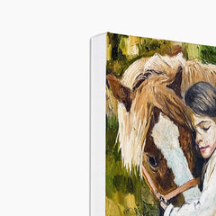 Little Girl & Her Pet Horse Canvas