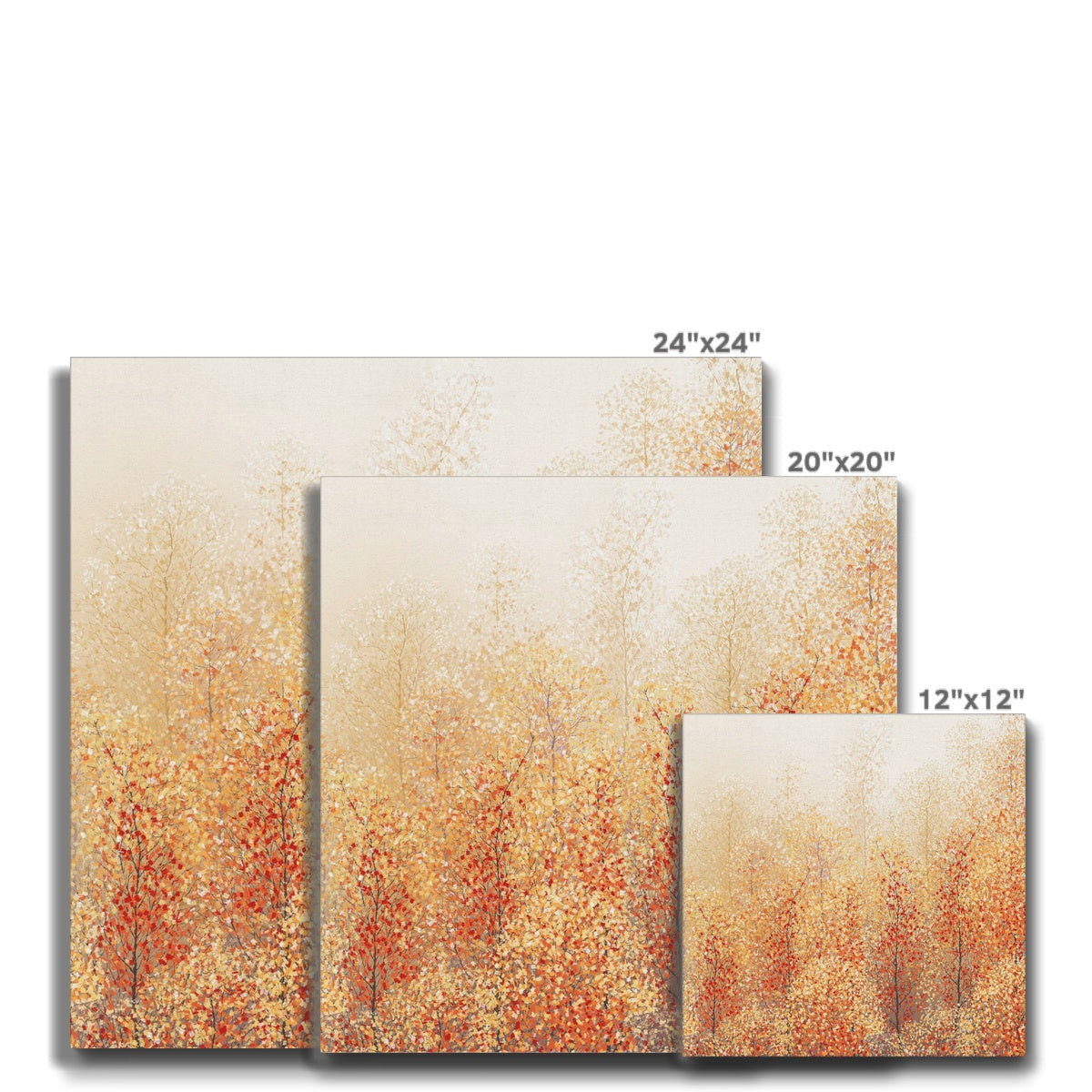 Orange Forest Wall Art Canvas