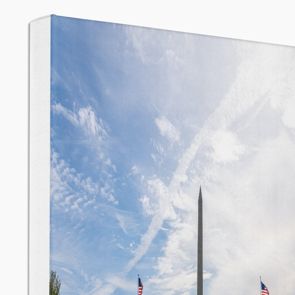 Impressive Washington Monument Fountain Canvas