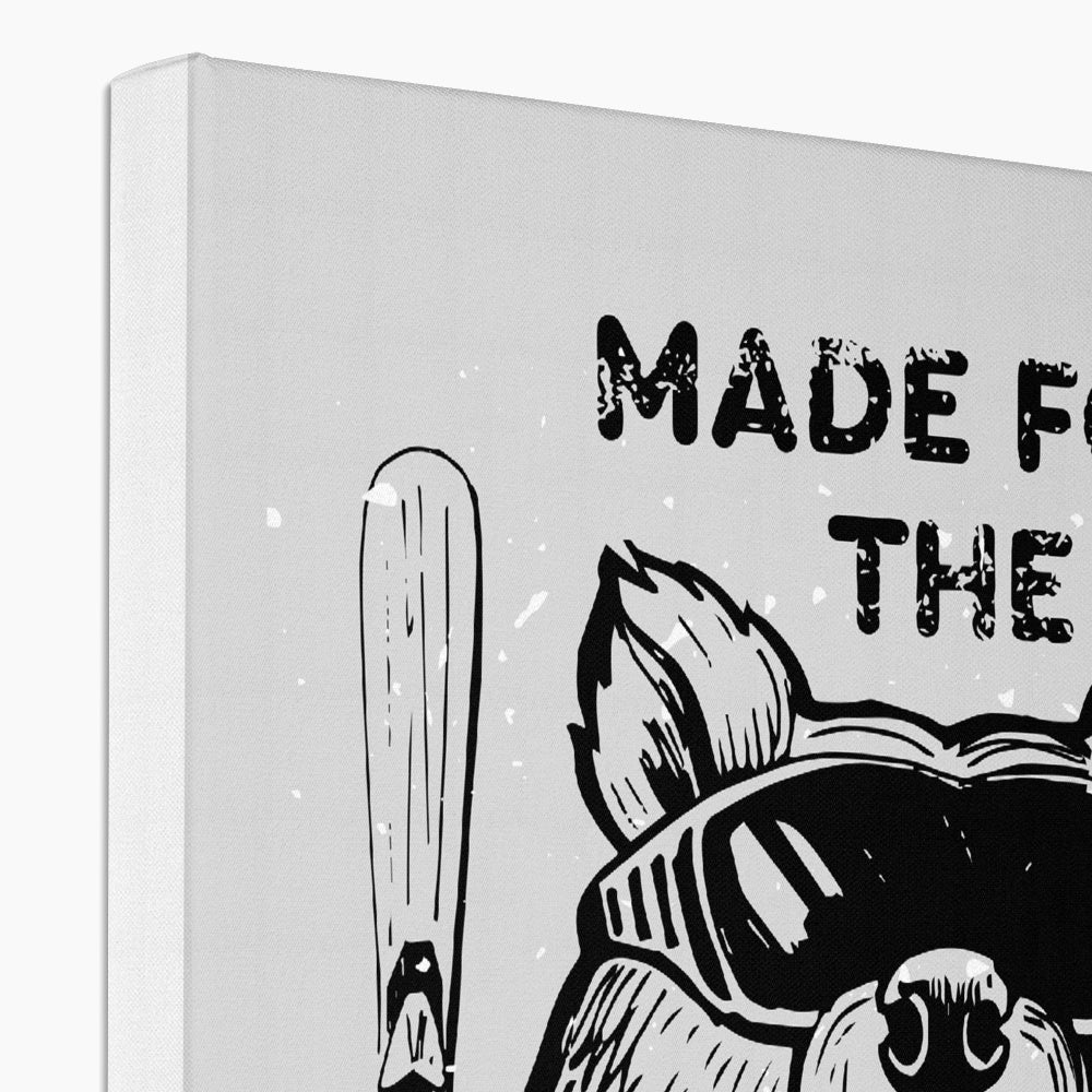 Greyscale Bear With Glasses  Canvas