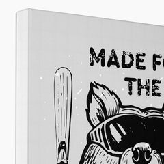 Greyscale Bear With Glasses  Canvas